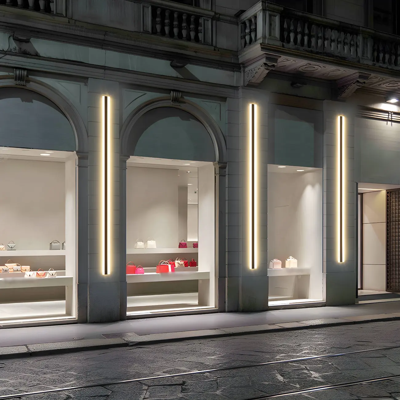 Modern Metal Black Linear LED Wall Light for Outdoor Image - 12 | homeyfad