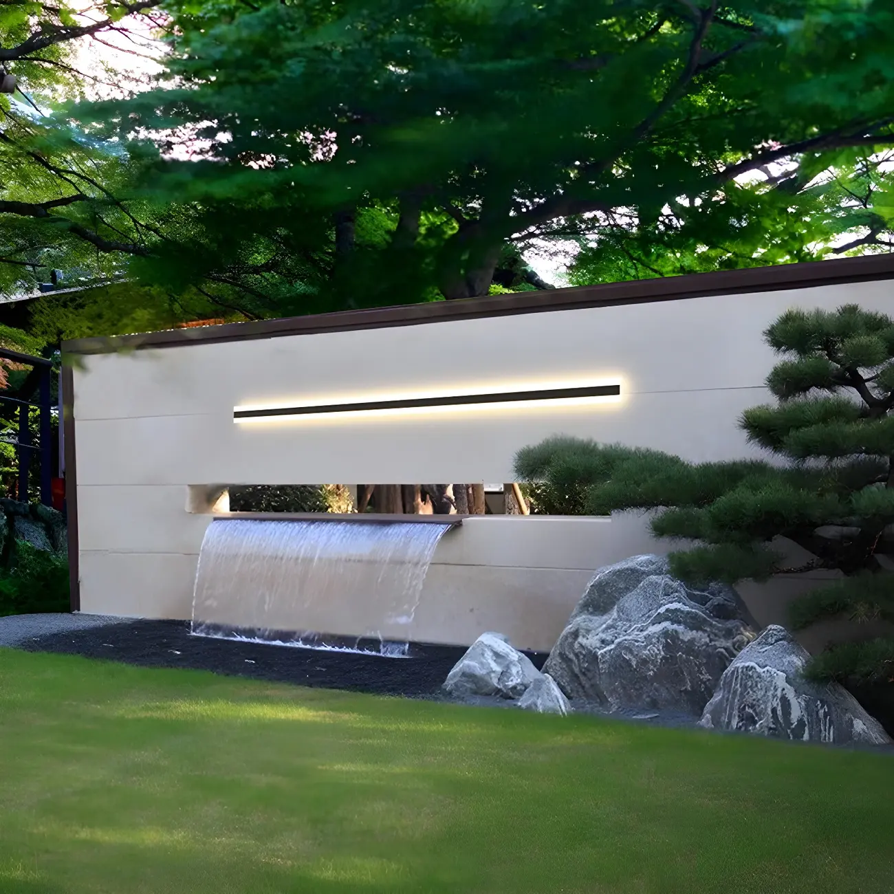 Modern Metal Black Linear LED Wall Light for Outdoor Image - 14 | homeyfad