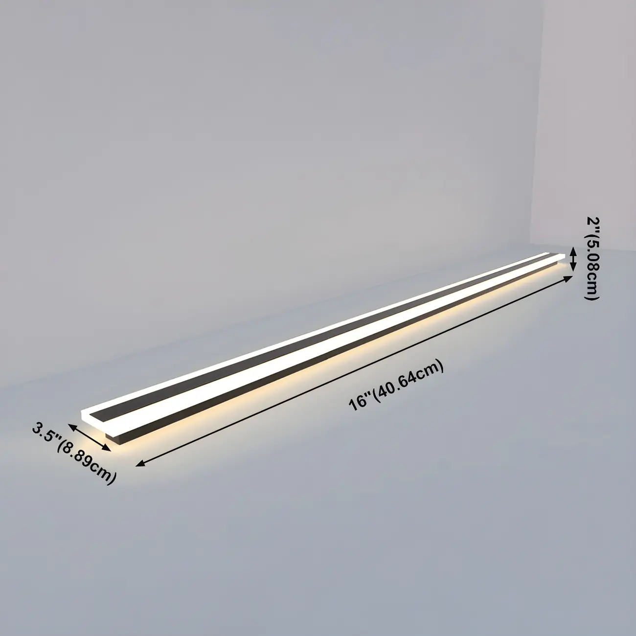 Modern Metal Black Linear LED Wall Light for Outdoor #size | homeyfad