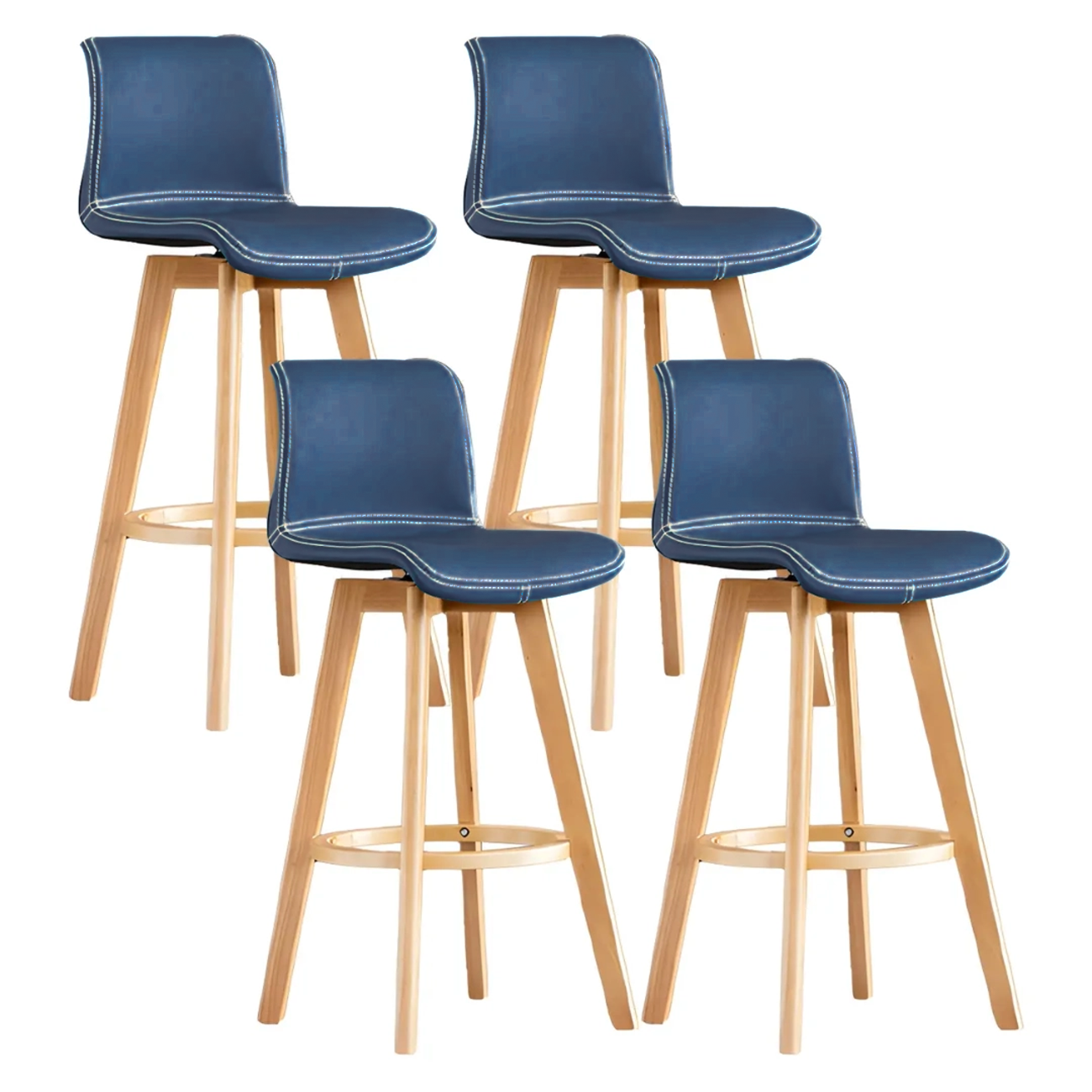 Mid-Century Distressed Leather Swivel Bar Stool with Back | homeyfad