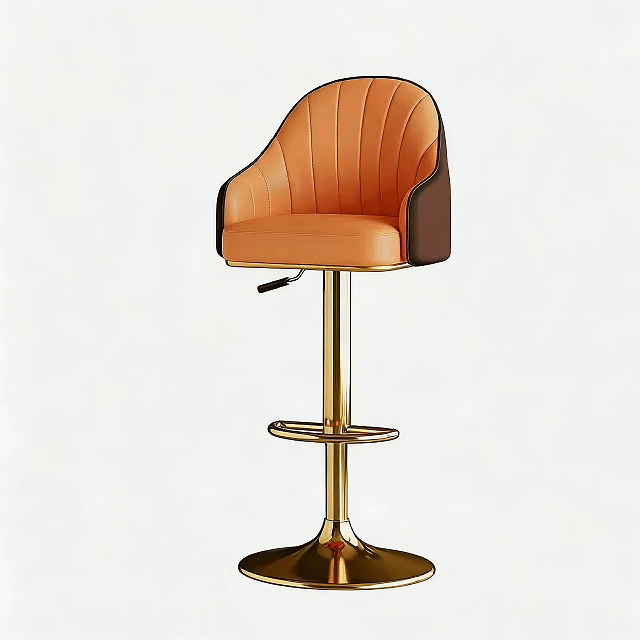 Low Back Adjustable Modern Leather Swivel Bar Stool | homeyfad