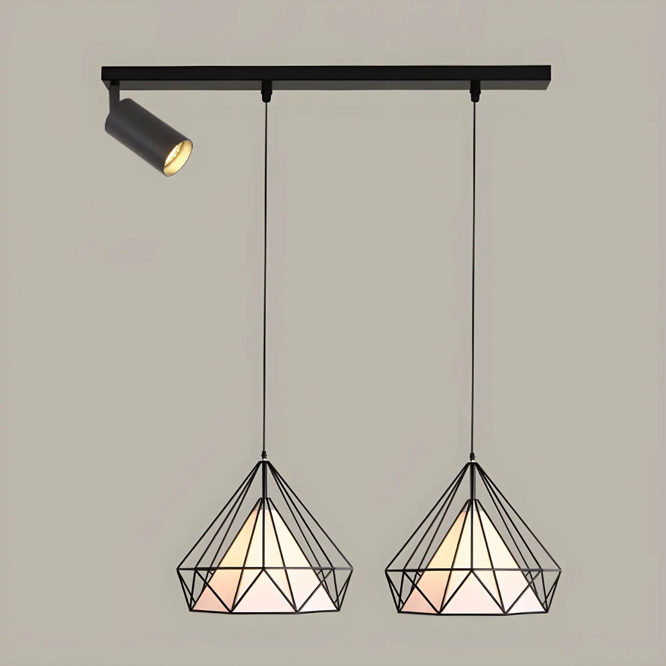Modern Metal Cylinder Island Pendant Lights for Kitchen Image - 6 | homeyfad