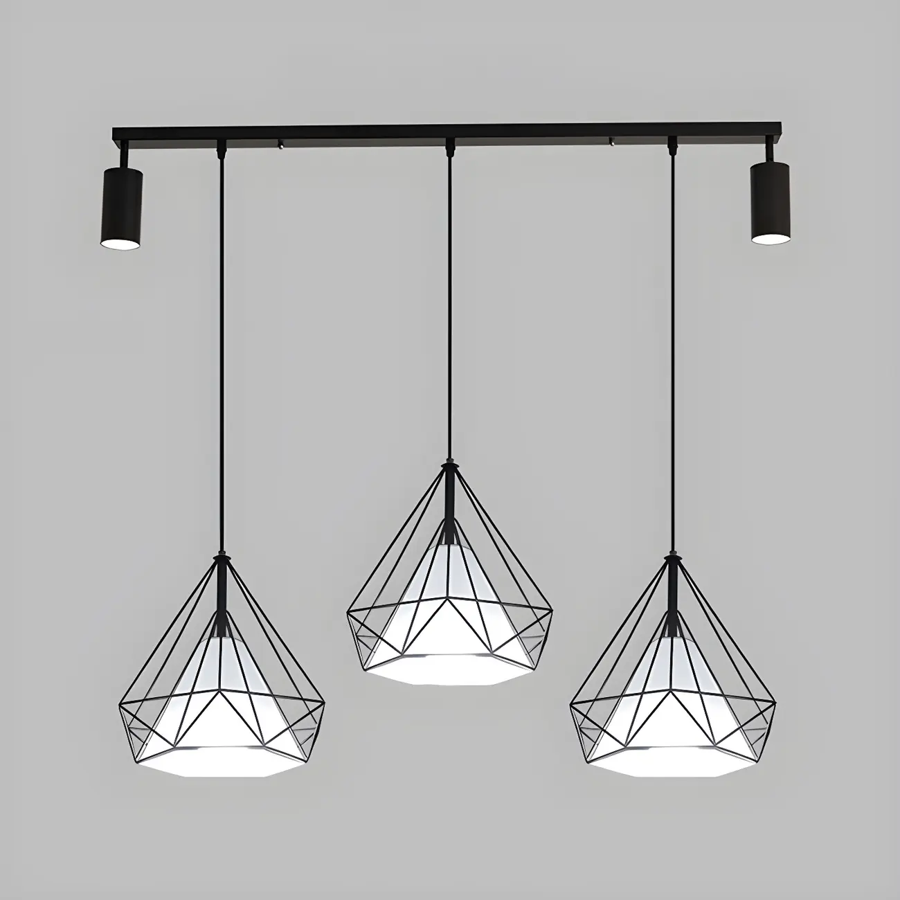 Modern Metal Cylinder Island Pendant Lights for Kitchen Image - 9 | homeyfad
