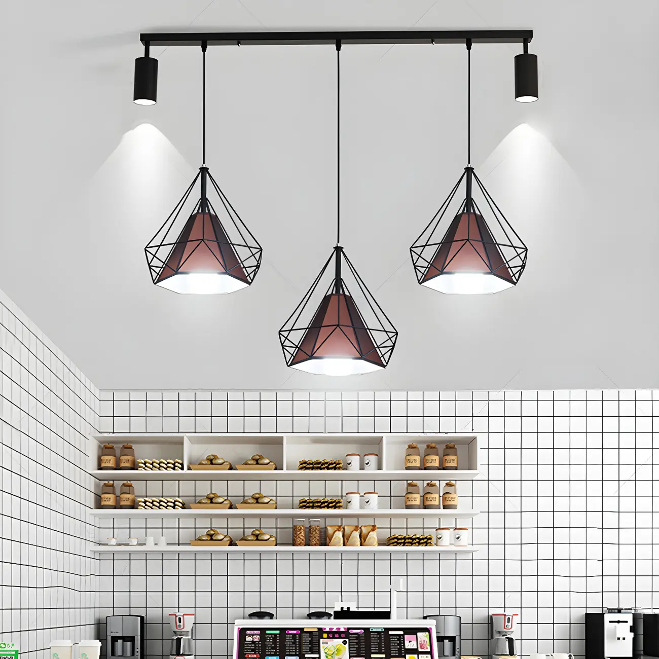 Modern Metal Cylinder Island Pendant Lights for Kitchen Image - 13 | homeyfad
