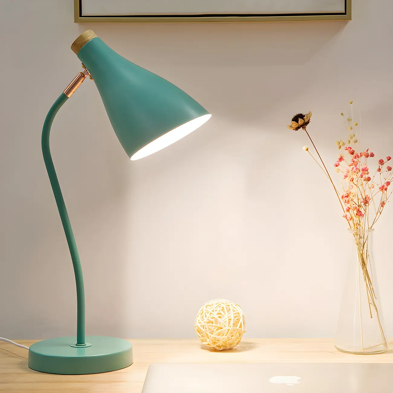 Cone Shade Metal Kids Lamp LED Plug In for Study Room Image - 1 | homeyfad