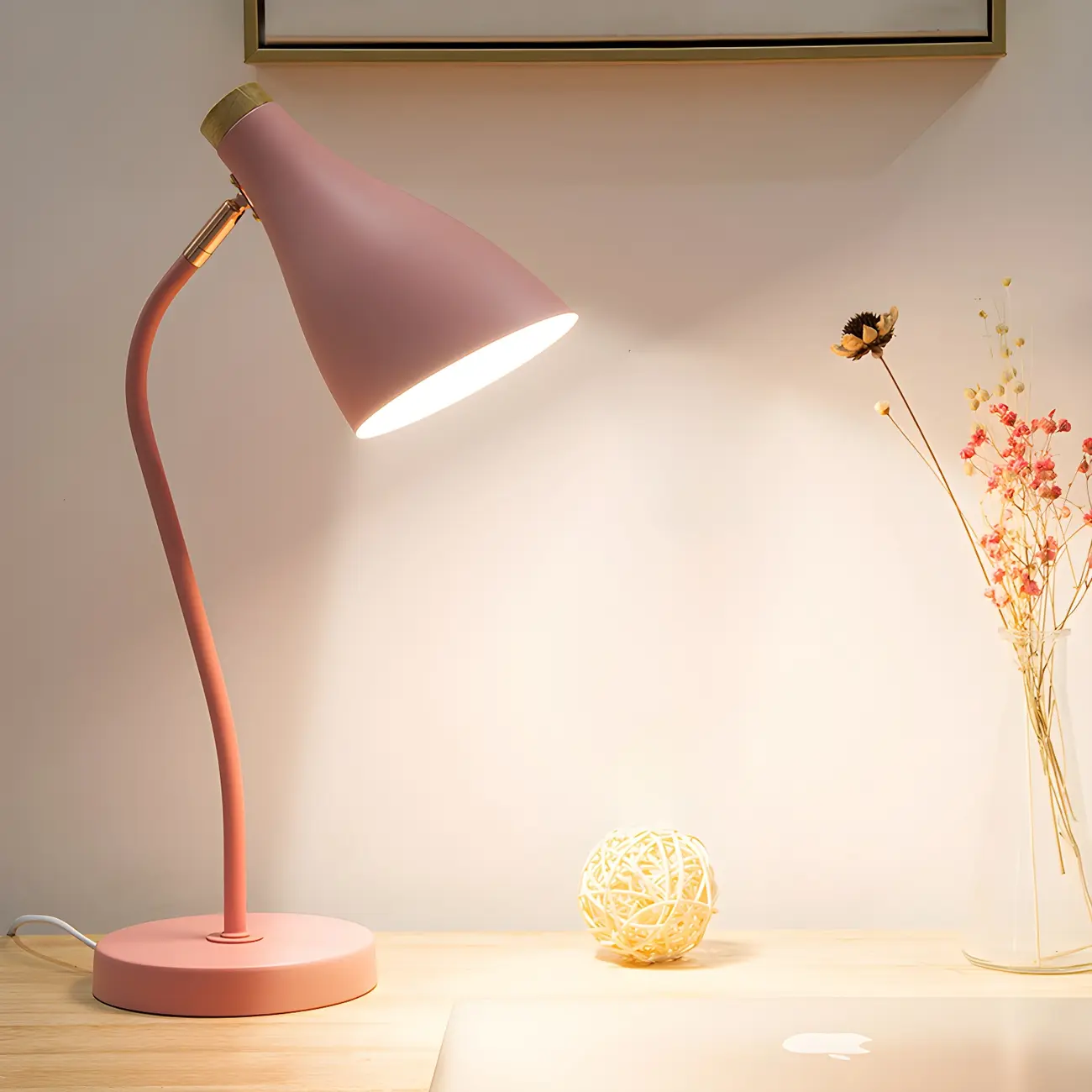 Cone Shade Metal Kids Lamp LED Plug In for Study Room Image - 2 | homeyfad