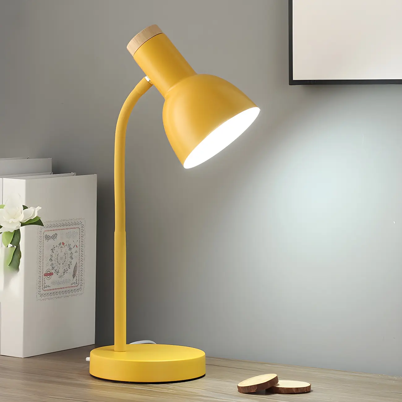 Bell Shape Metal Kids Lamp Adjustable Height for Study Room | homeyfad