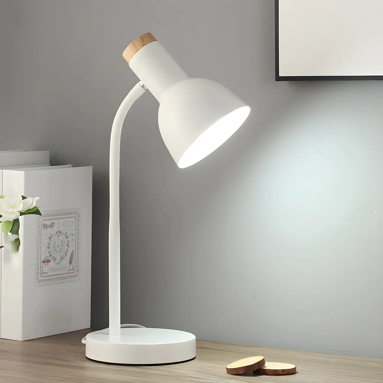 Bell Shape Metal Kids Lamp Adjustable Height for Study Room | homeyfad