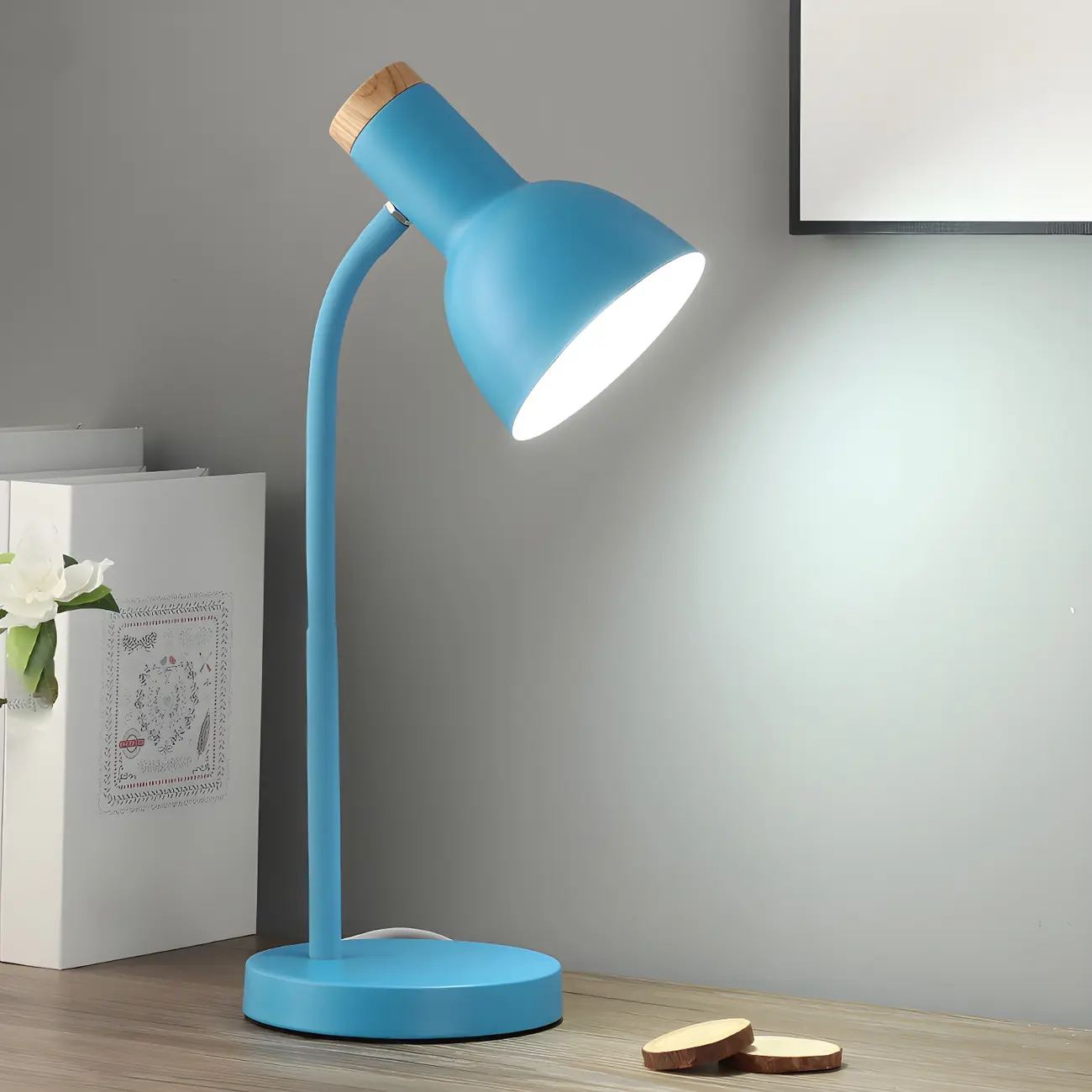 Bell Shape Metal Kids Lamp Adjustable Height for Study Room | homeyfad