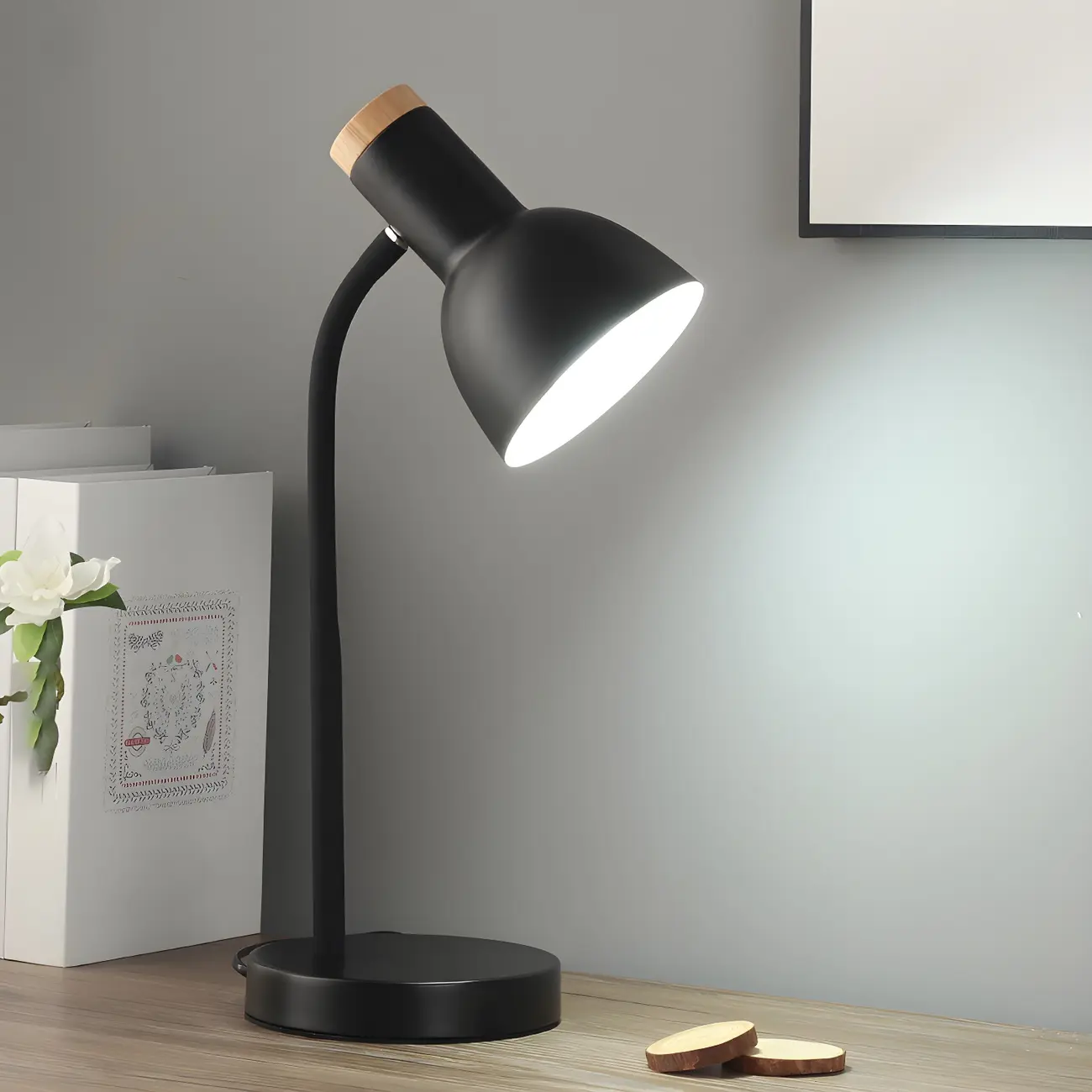 Bell Shape Metal Kids Lamp Adjustable Height for Study Room | homeyfad