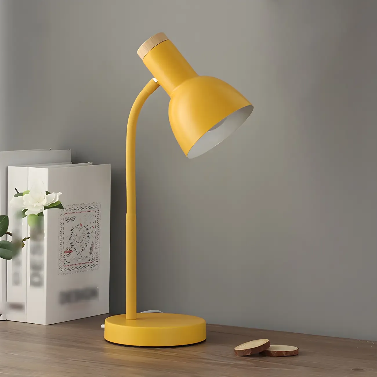 Bell Shape Metal Kids Lamp Adjustable Height for Study Room