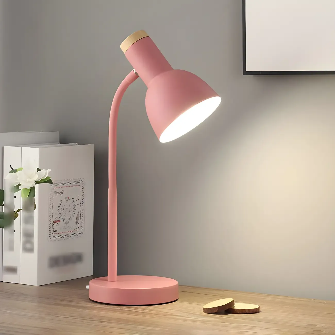 Bell Shape Metal Kids Lamp Adjustable Height for Study Room