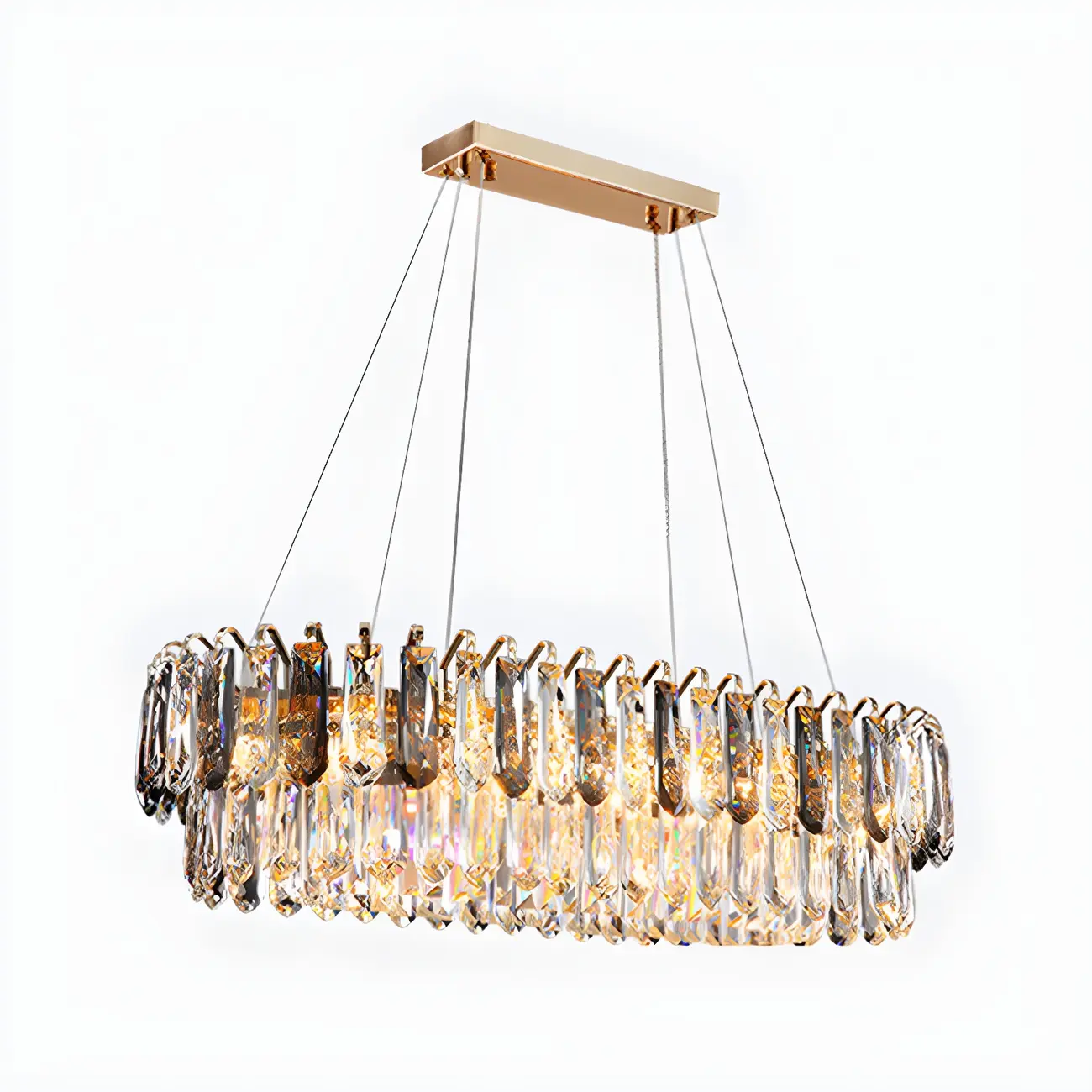 Luxury Brass Crystal Chandelier for Dining Area Image - 6 | homeyfad