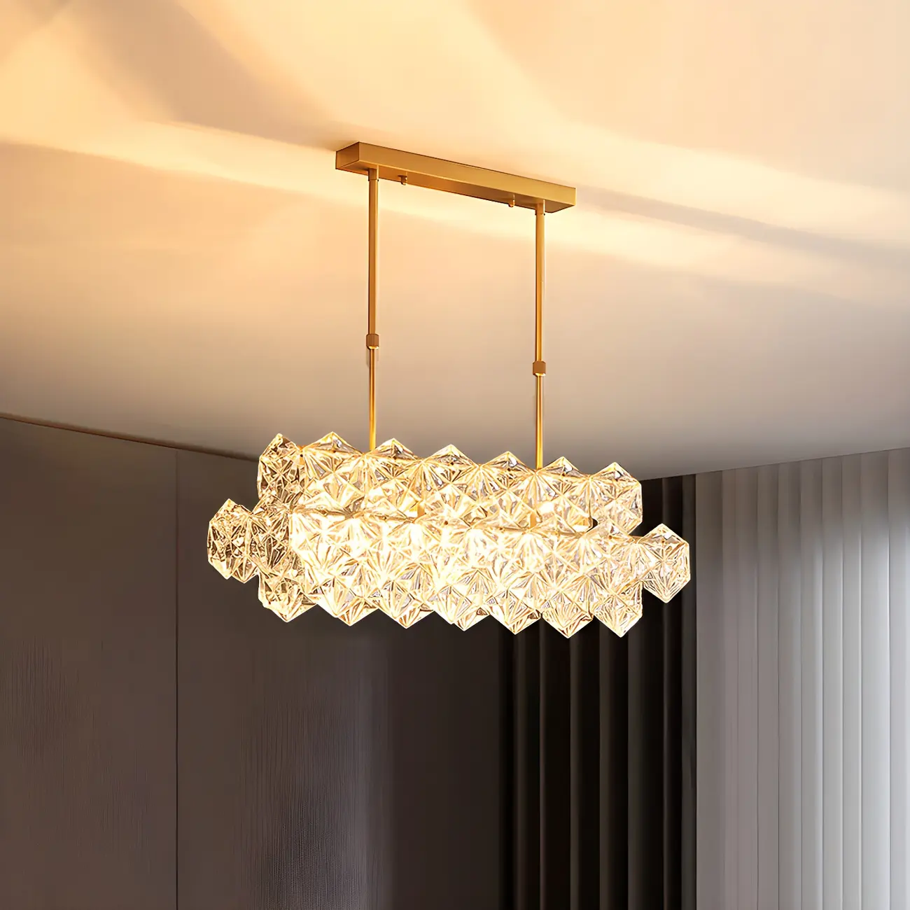 Luxury Brass Crystal Chandelier for Dining Area Image - 7 | homeyfad