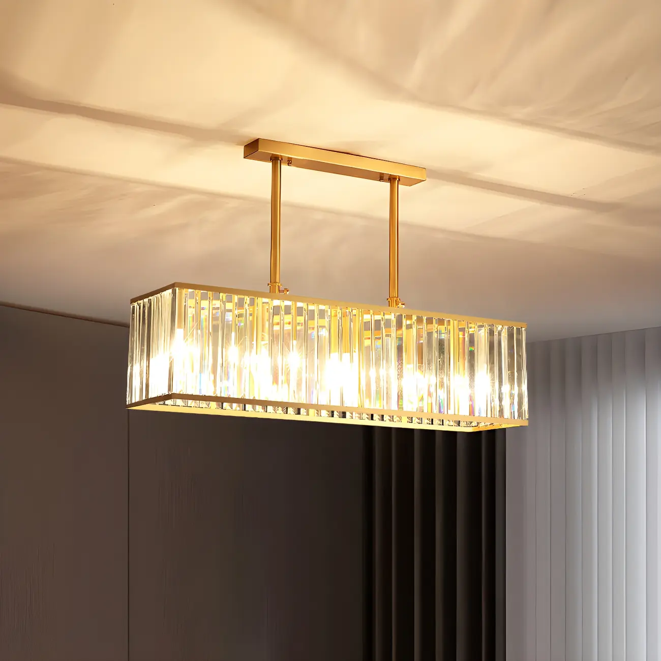 Luxury Brass Crystal Chandelier for Dining Area Image - 8 | homeyfad
