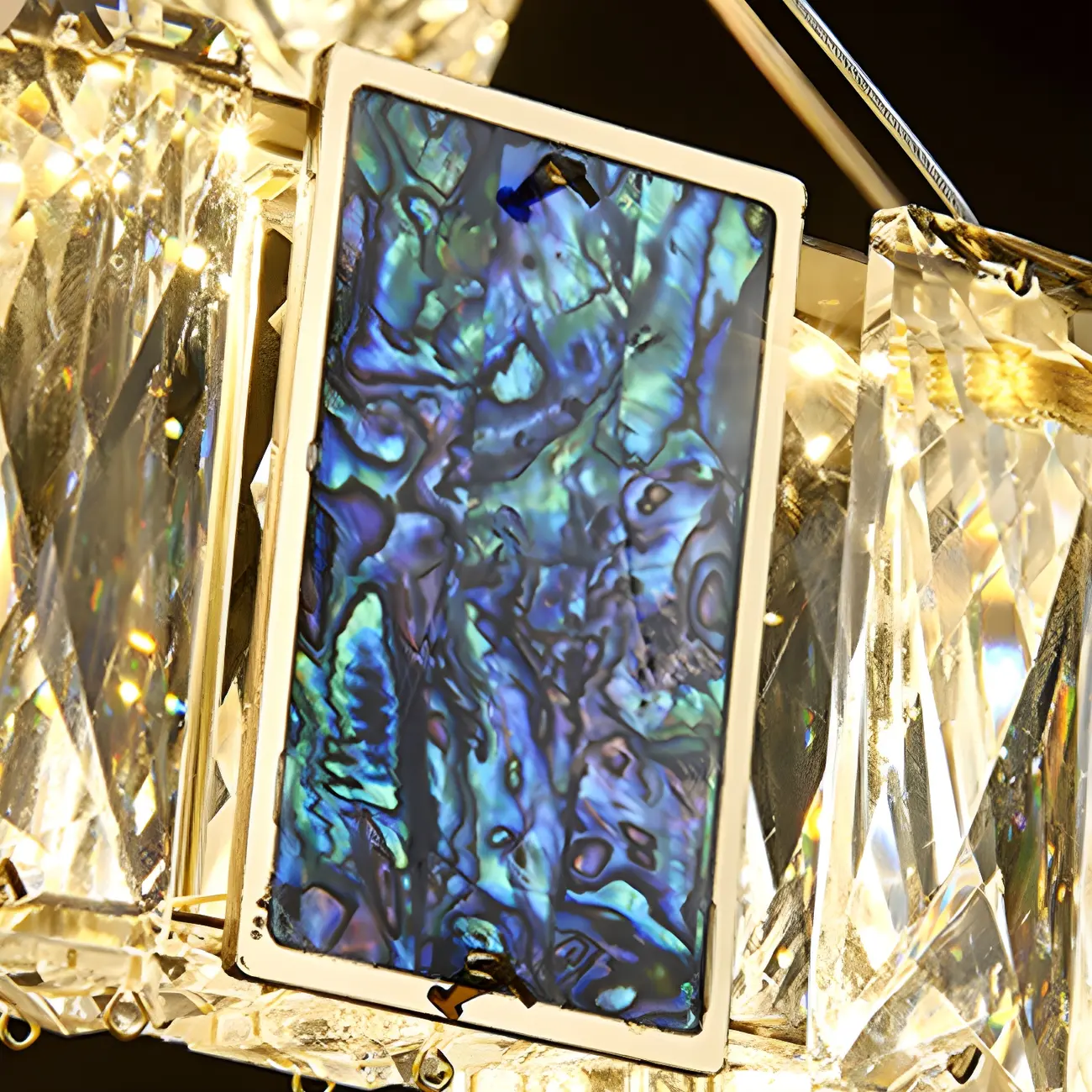 Modern Crystal Oval Dimming Chandelier for Kitchen Image - 13 | homeyfad