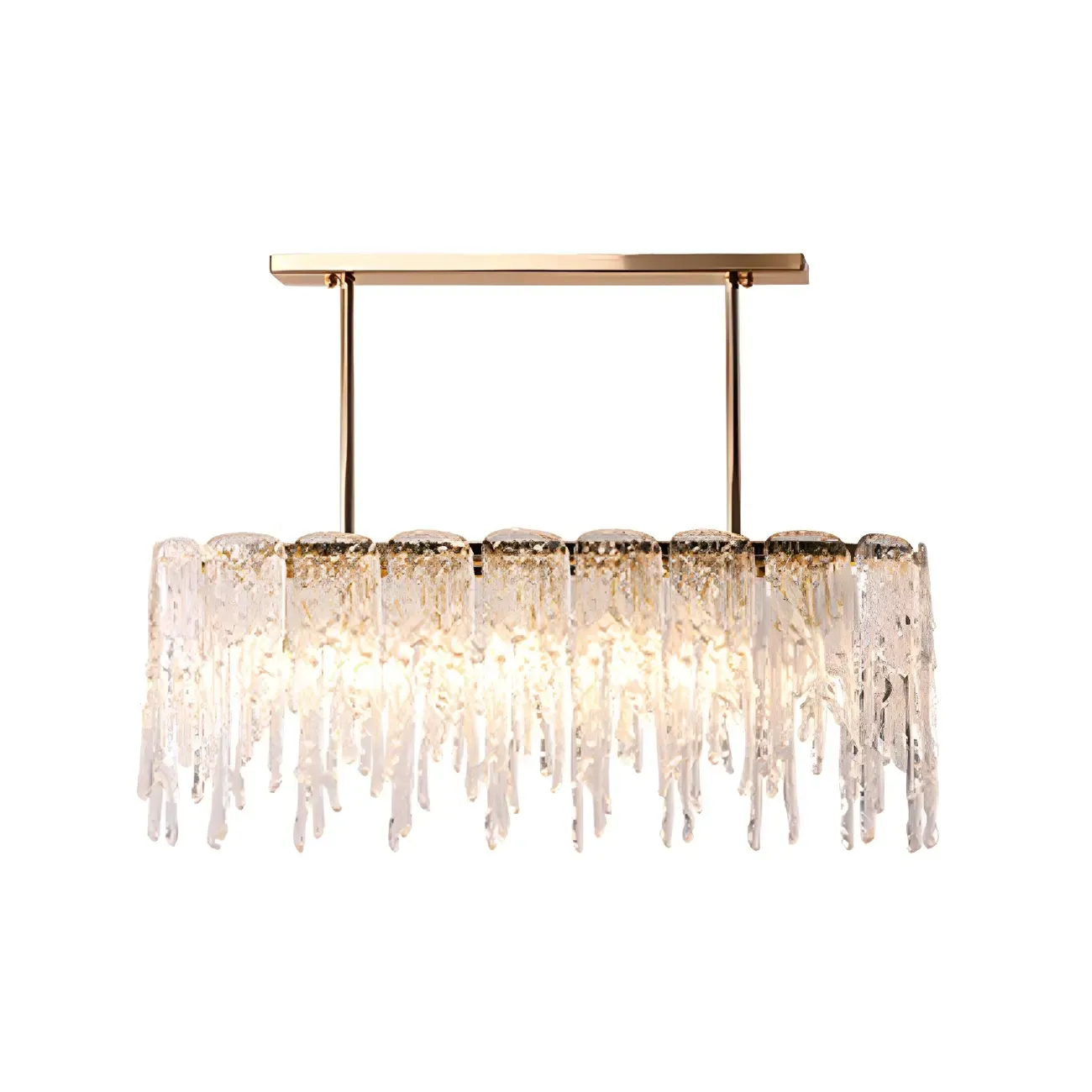 Modern Icicle Glass Chandelier for Dining Area Image - 5