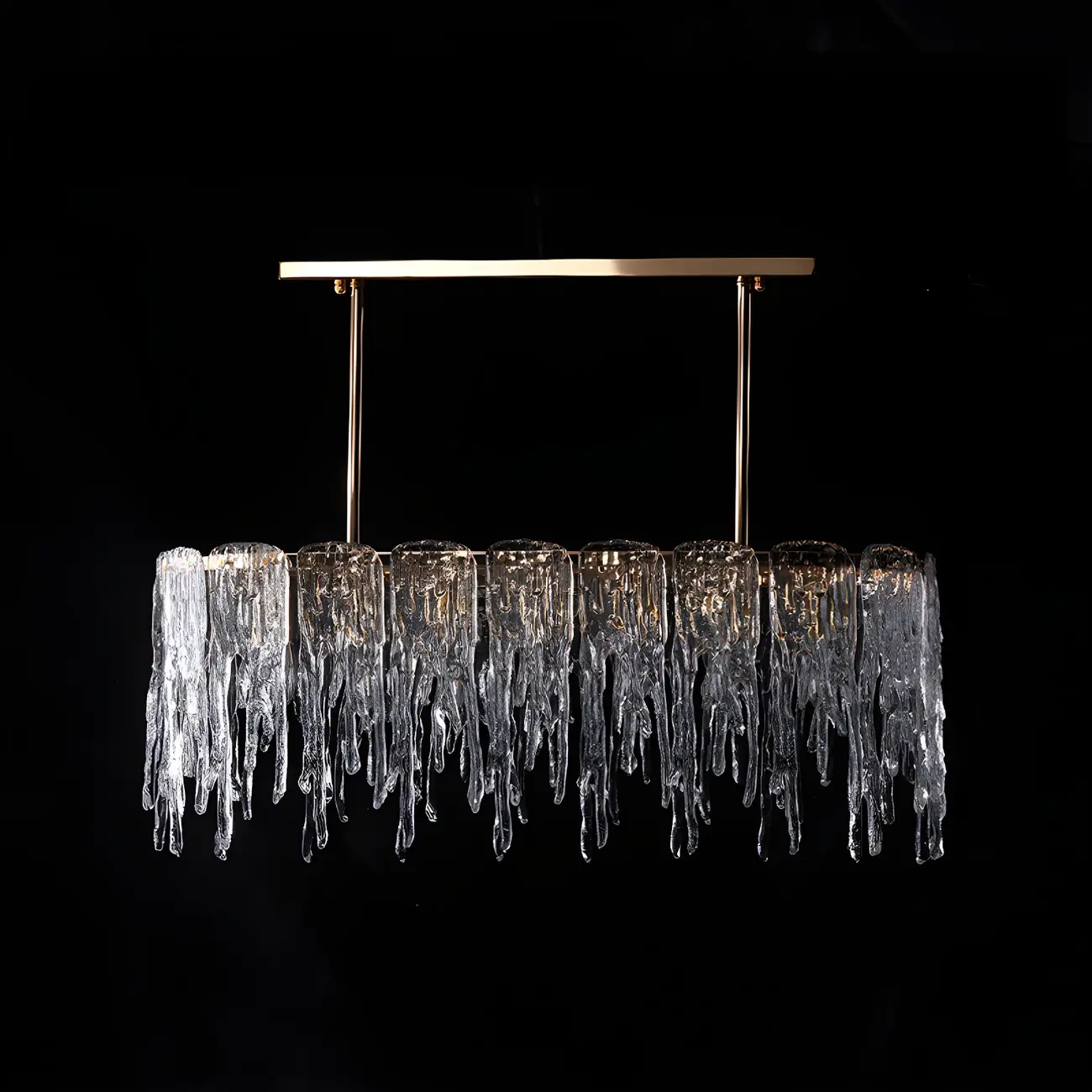Modern Icicle Glass Chandelier for Dining Area Image - 9 | homeyfad