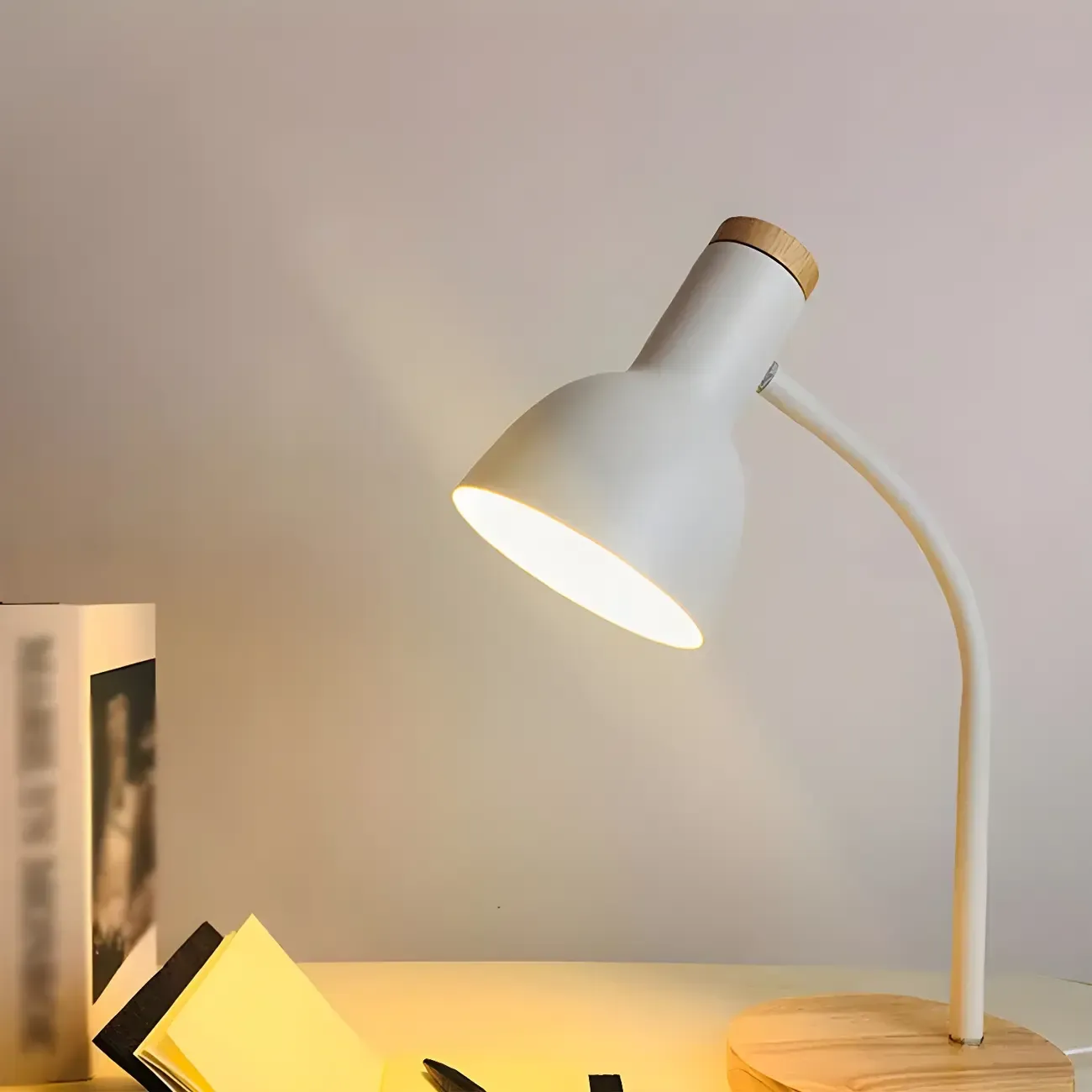 Metal Bell Desk Lamp Modern Adjustable for Bedroom Image - 9