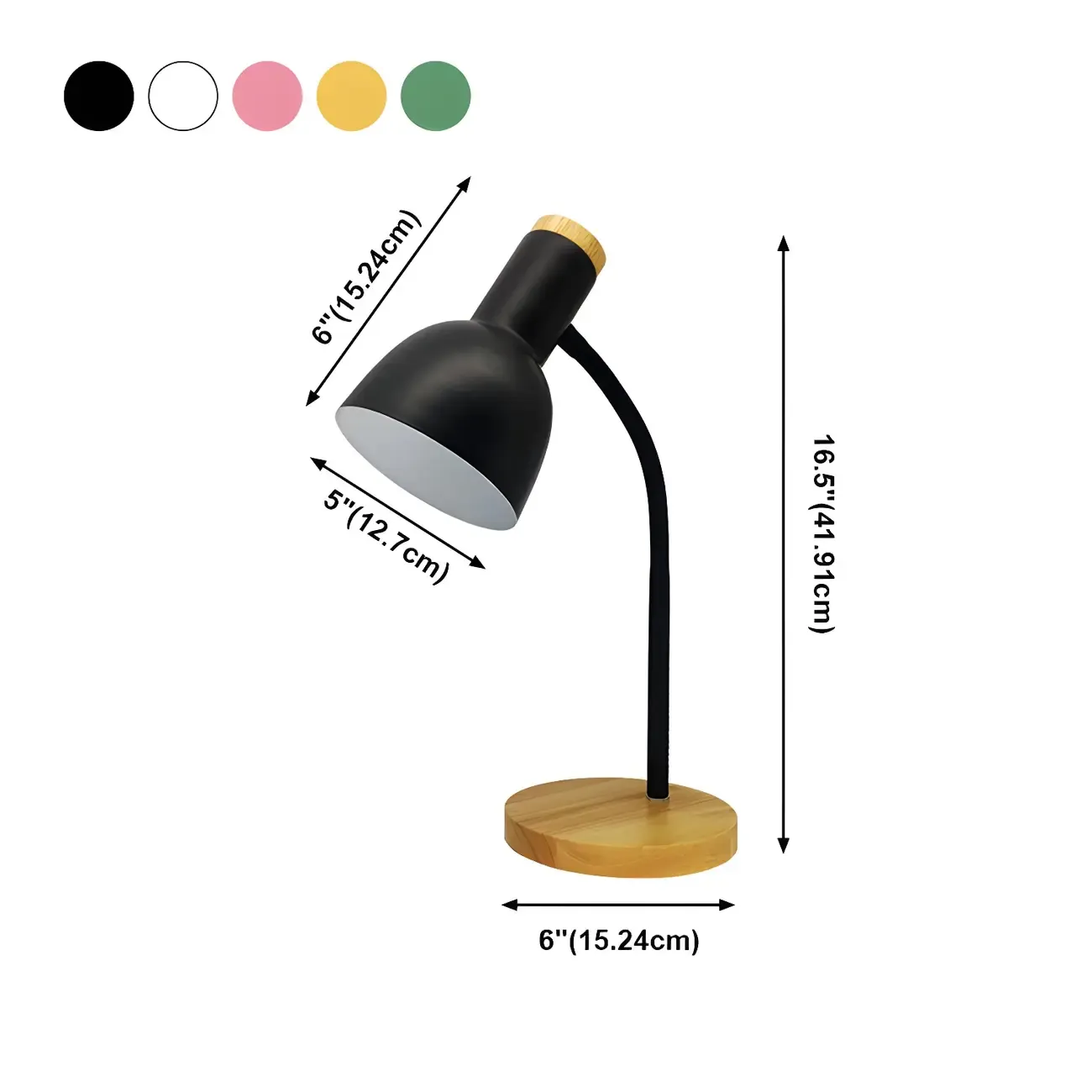 Metal Bell Desk Lamp Modern Adjustable for Bedroom #size