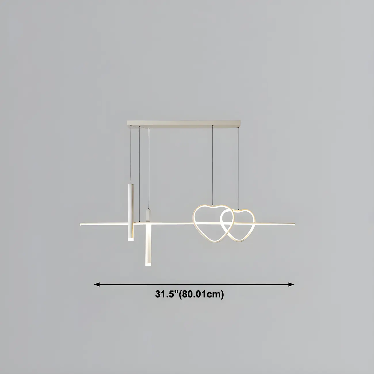 Modern Metal Heart-Shaped Pendant Light for Kitchen Image - 14 | homeyfad