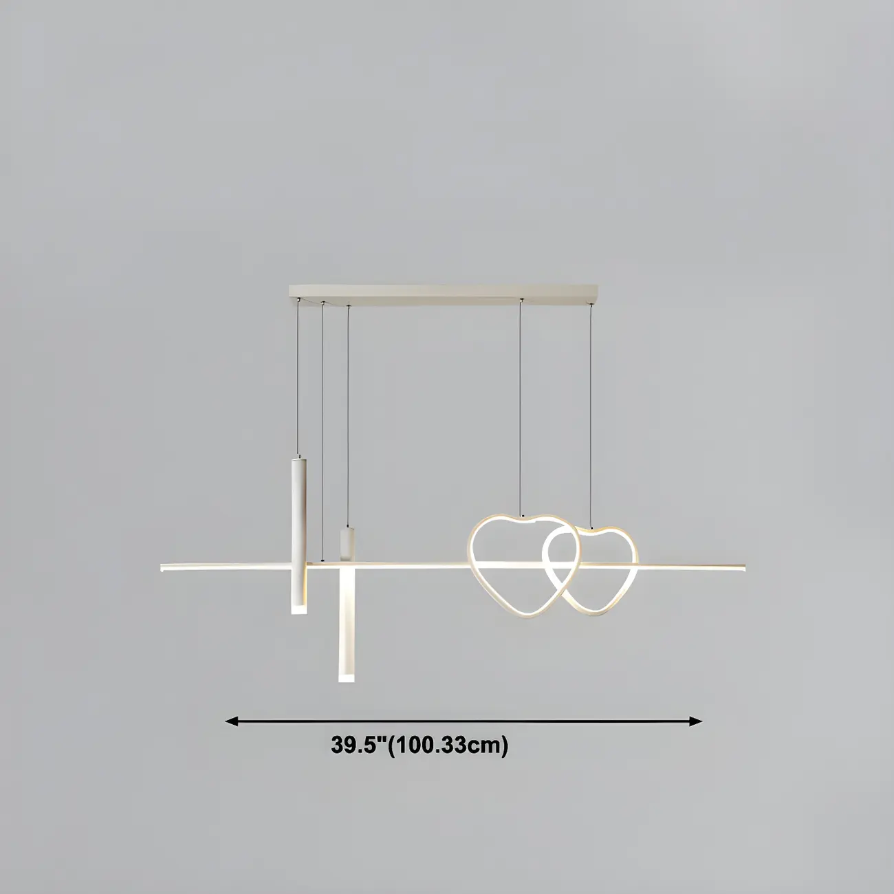 Modern Metal Heart-Shaped Pendant Light for Kitchen Image - 15 | homeyfad