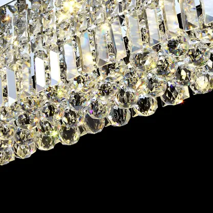 Modish Crystal Rectangle Pendant Chandelier Image - 5