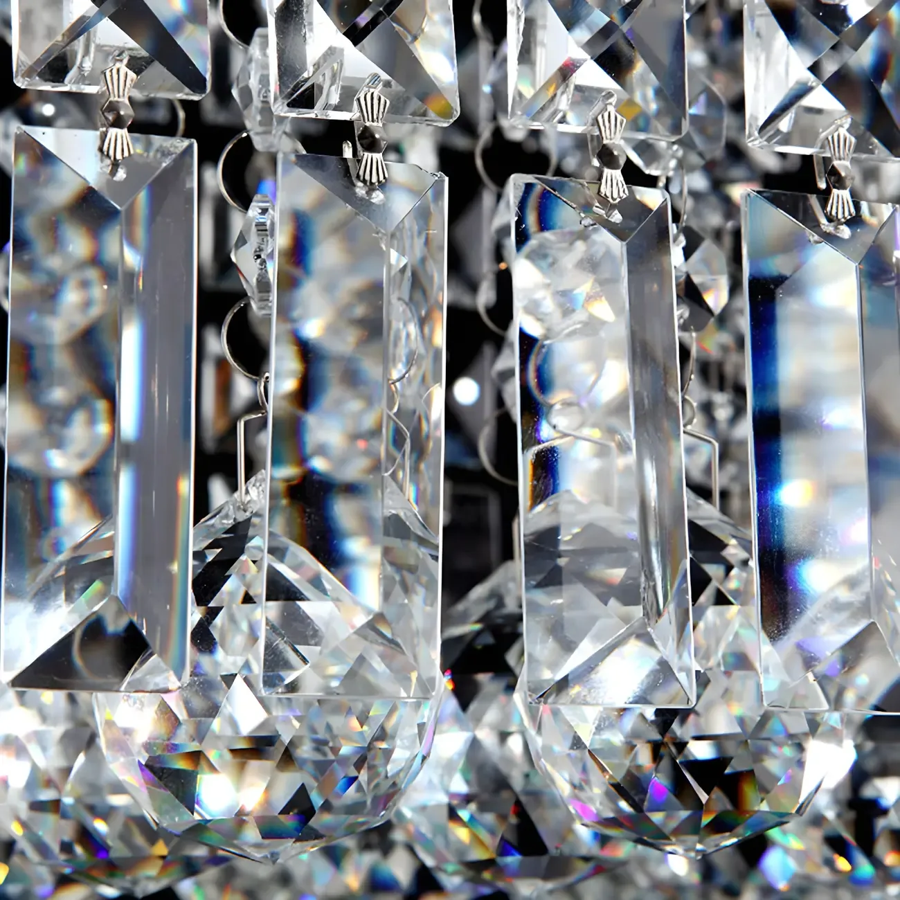 Modish Crystal Rectangle Pendant Chandelier Image - 11