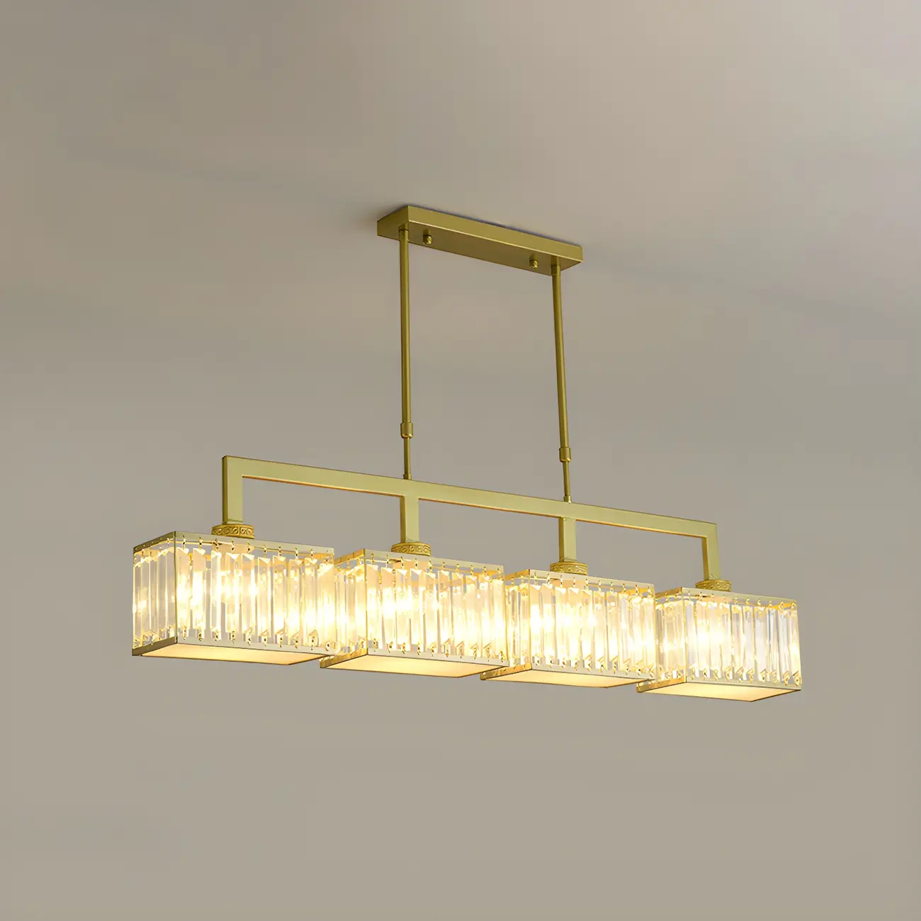  Kitchens Modern Crystal Gold Island Pendant Light Image - 6 | homeyfad