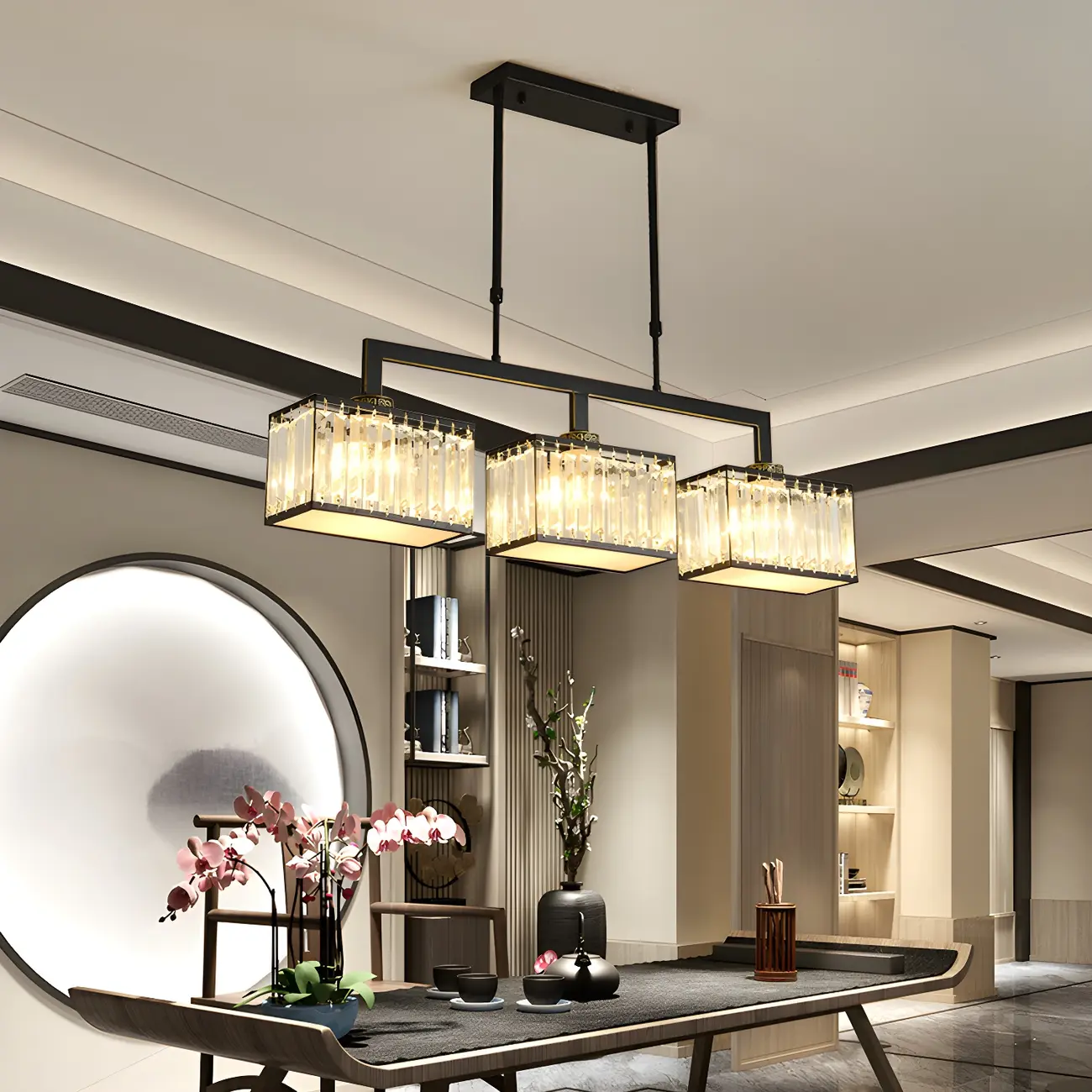  Kitchens Modern Crystal Gold Island Pendant Light Image - 8 | homeyfad