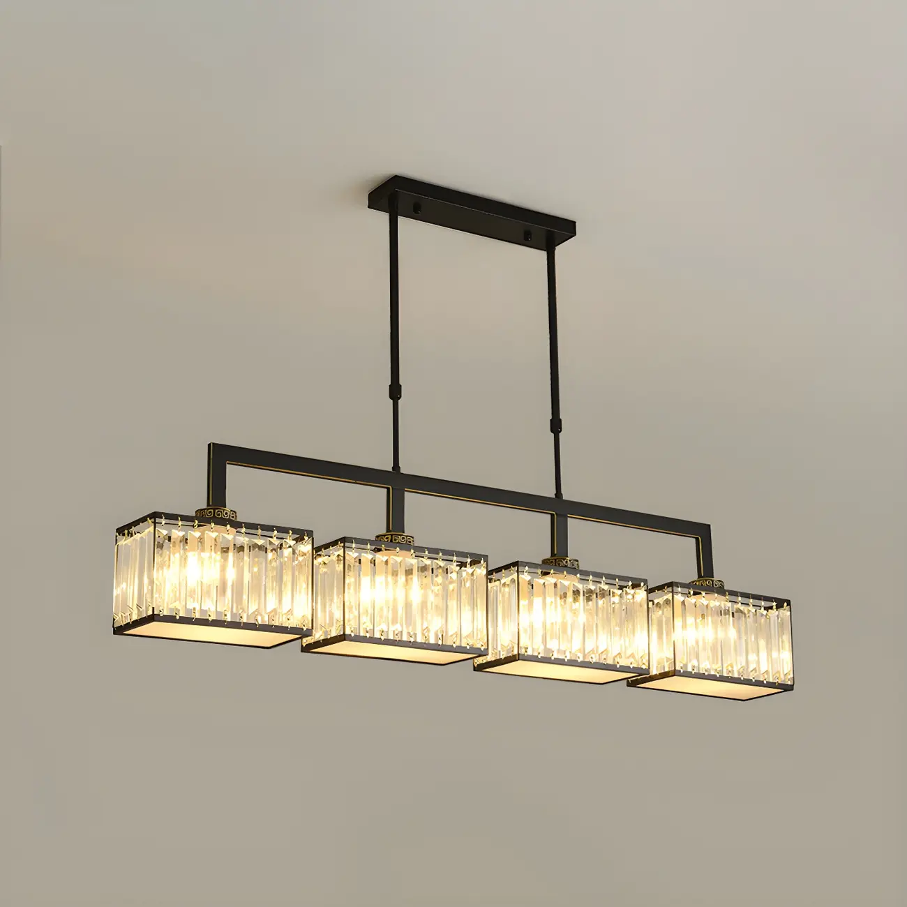  Kitchens Modern Crystal Gold Island Pendant Light Image - 11 | homeyfad