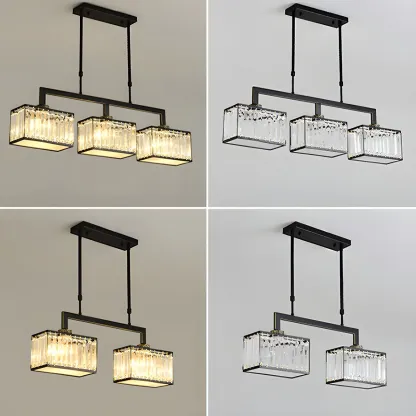  Kitchens Modern Crystal Gold Island Pendant Light Image - 14