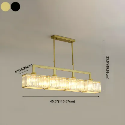  Kitchens Modern Crystal Gold Island Pendant Light Image - 23
