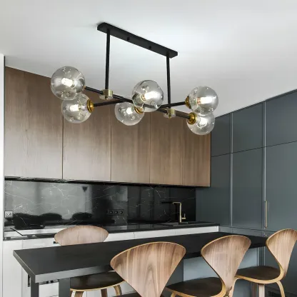 Sputnik Glass Globe Pendant Light for Kitchen Image - 4