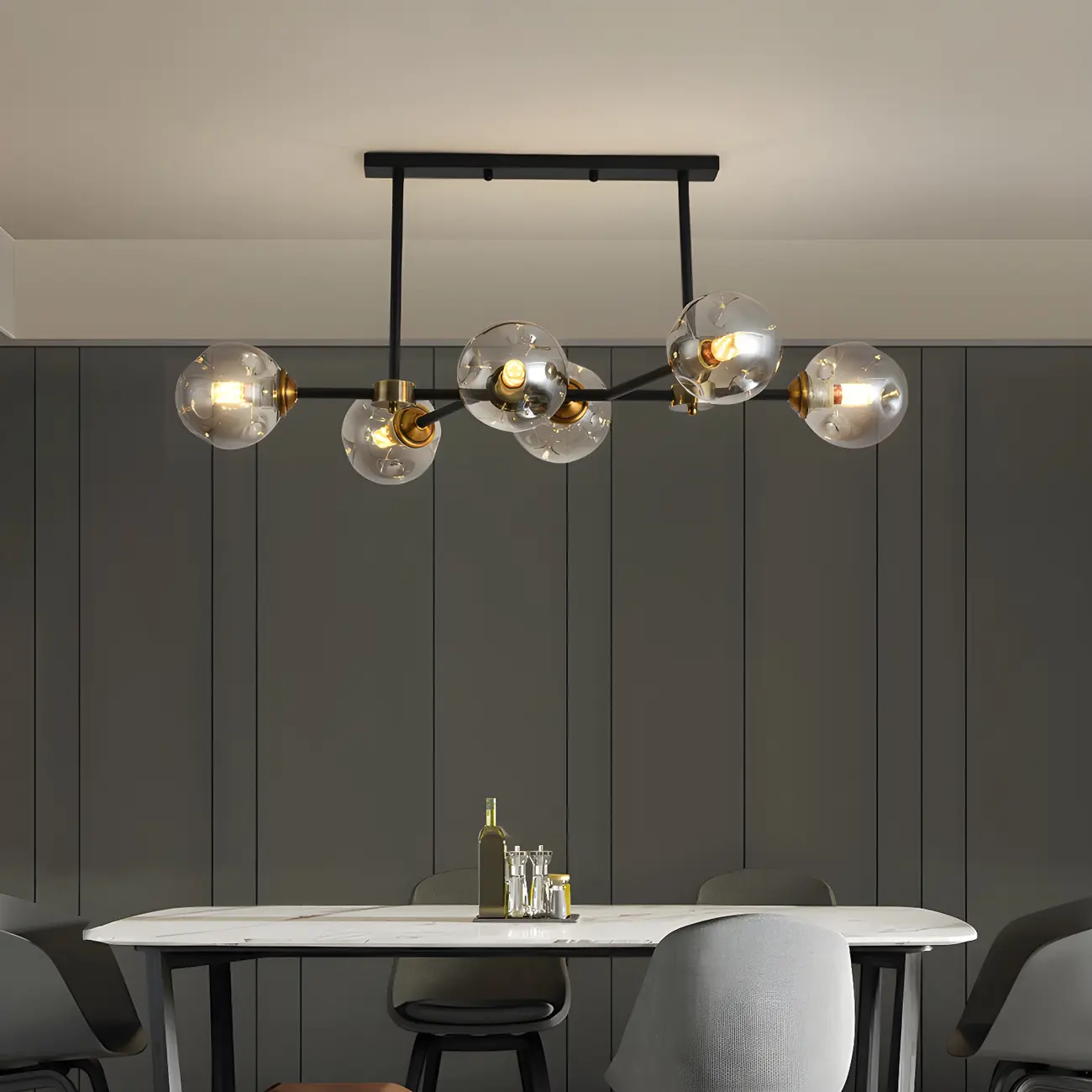 Sputnik Glass Globe Pendant Light for Kitchen Image - 5 | homeyfad