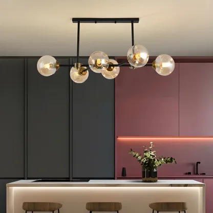 Sputnik Glass Globe Pendant Light for Kitchen Image - 16