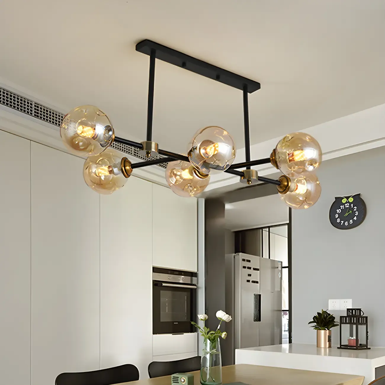 Sputnik Glass Globe Pendant Light for Kitchen Image - 2
