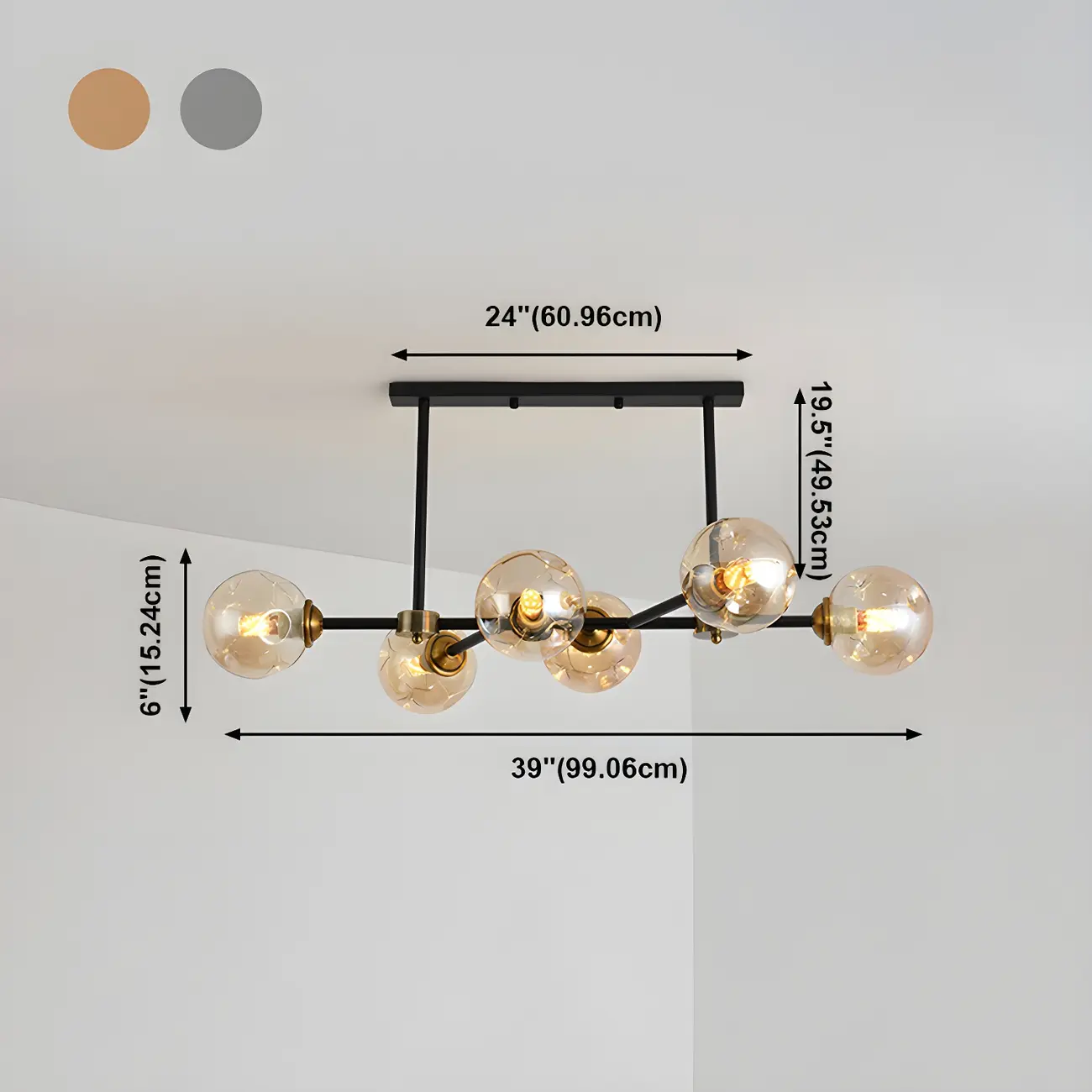 Sputnik Glass Globe Pendant Light for Kitchen #size | homeyfad