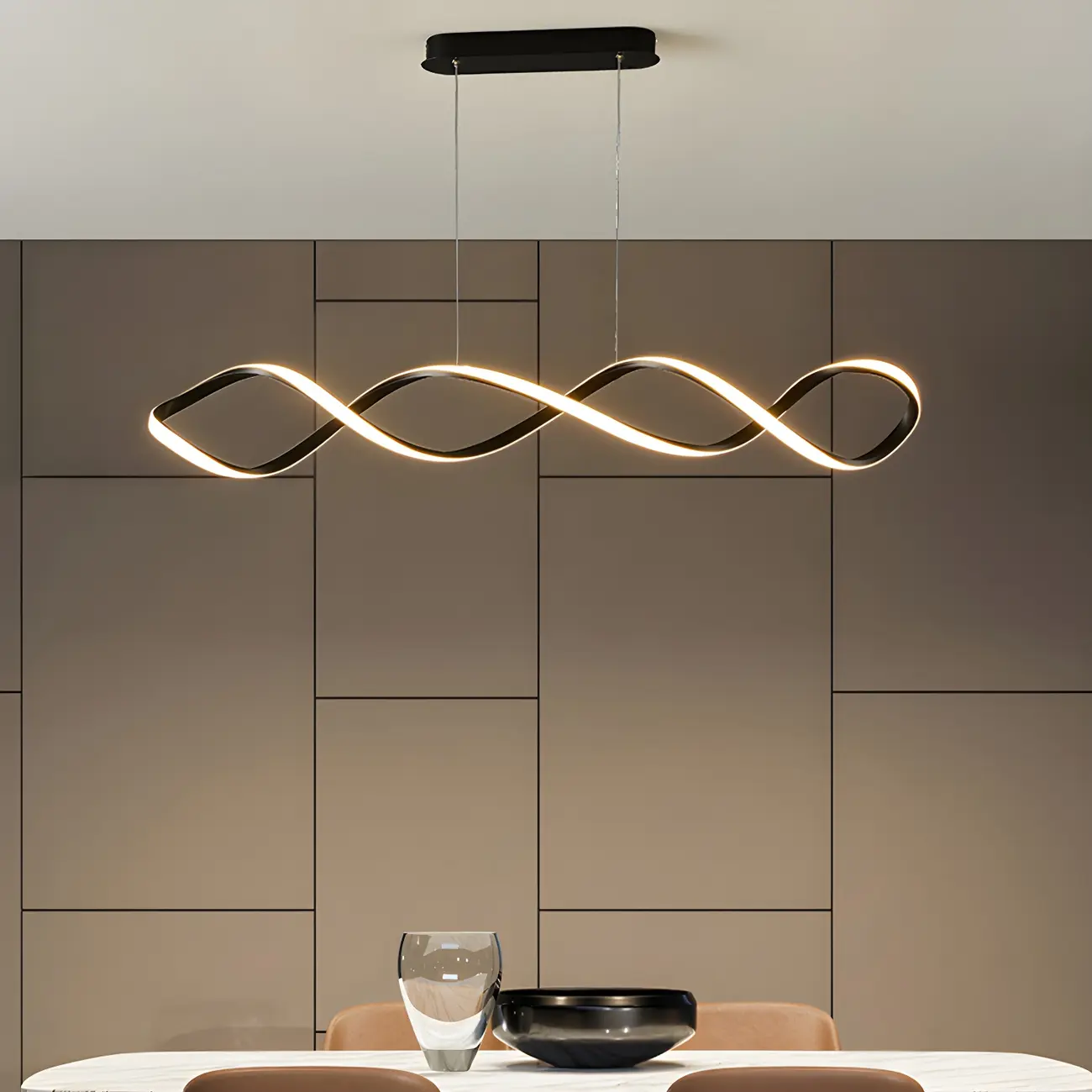 Abstract Modern LED Sculptural Island Light Image - 1 | homeyfad
