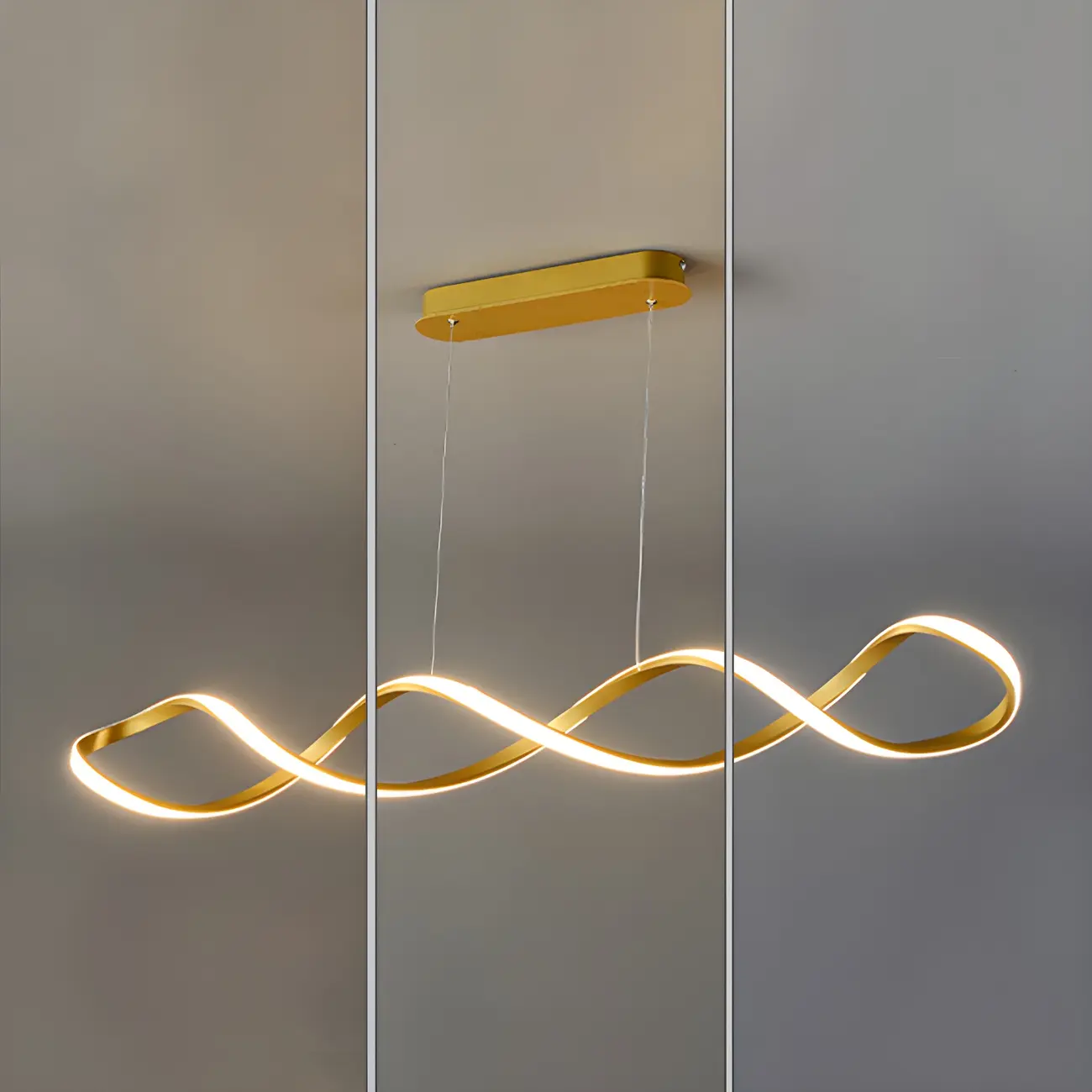 Abstract Modern LED Sculptural Island Light Image - 7 | homeyfad