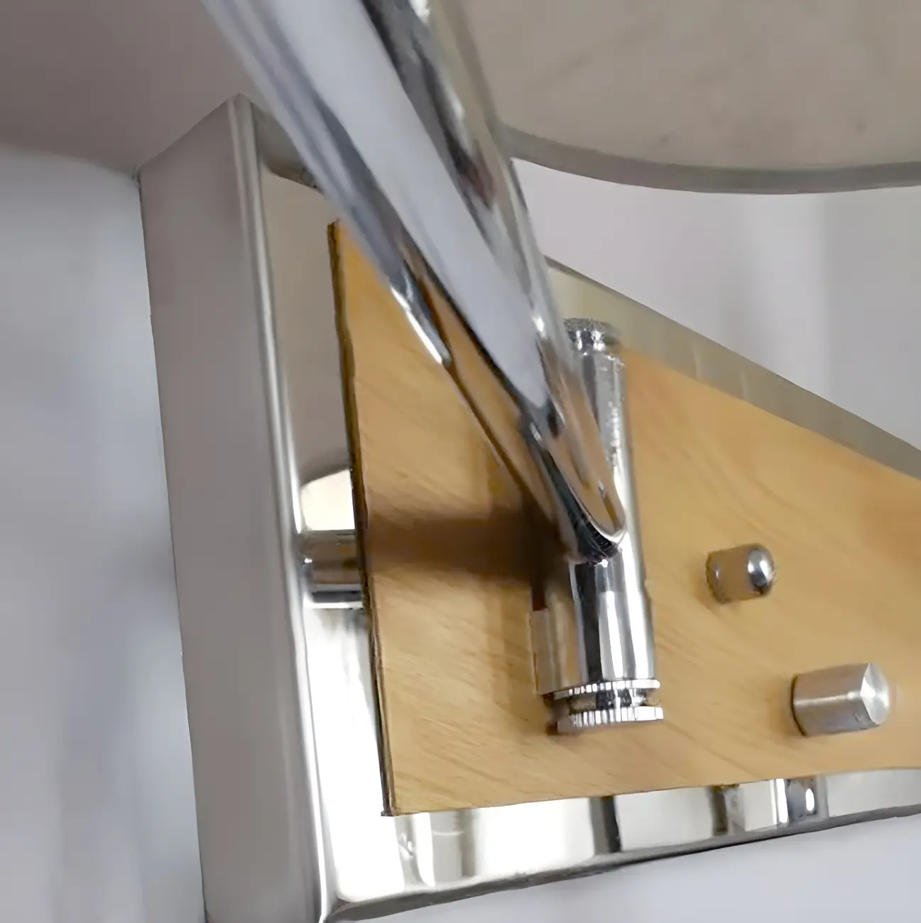 2-Light Silver Swing Arm Fabric Shade Wall Light Image - 9 | homeyfad