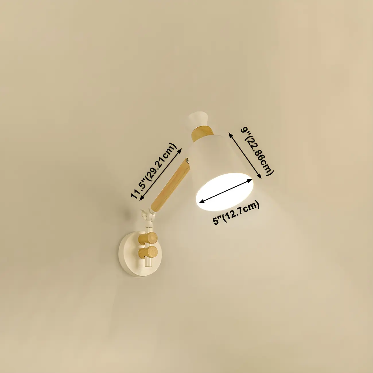 Modern Wood Metal Swing Arm Wall Light Image - 21 | homeyfad