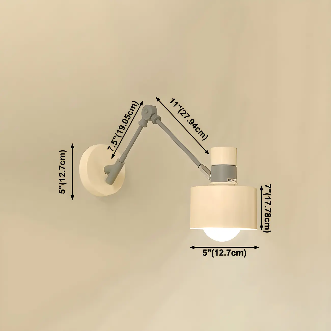 Modern Wood Metal Swing Arm Wall Light Image - 22 | homeyfad