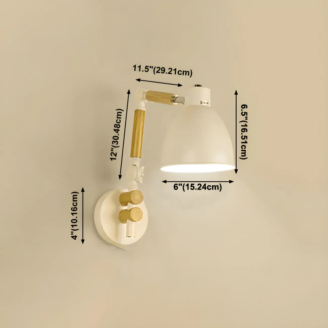 Modern Wood Metal Swing Arm Wall Light Image - 23 | homeyfad