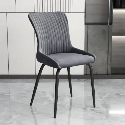 Industrial Dark Gray Armless Kitchen Dining Chairs Image - 1
