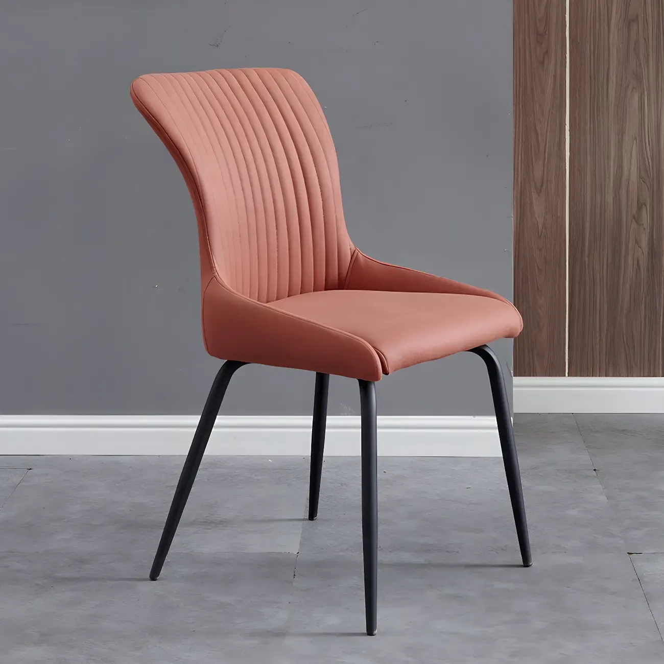 Industrial Dark Gray Armless Kitchen Dining Chairs Image - 13