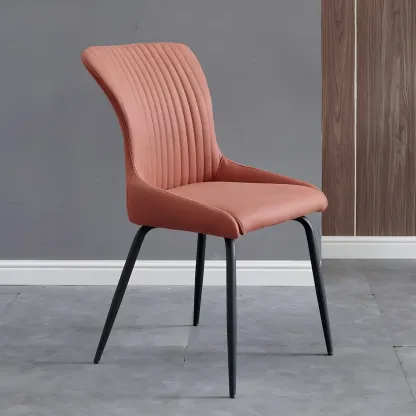 Industrial Dark Gray Armless Kitchen Dining Chairs Image - 13