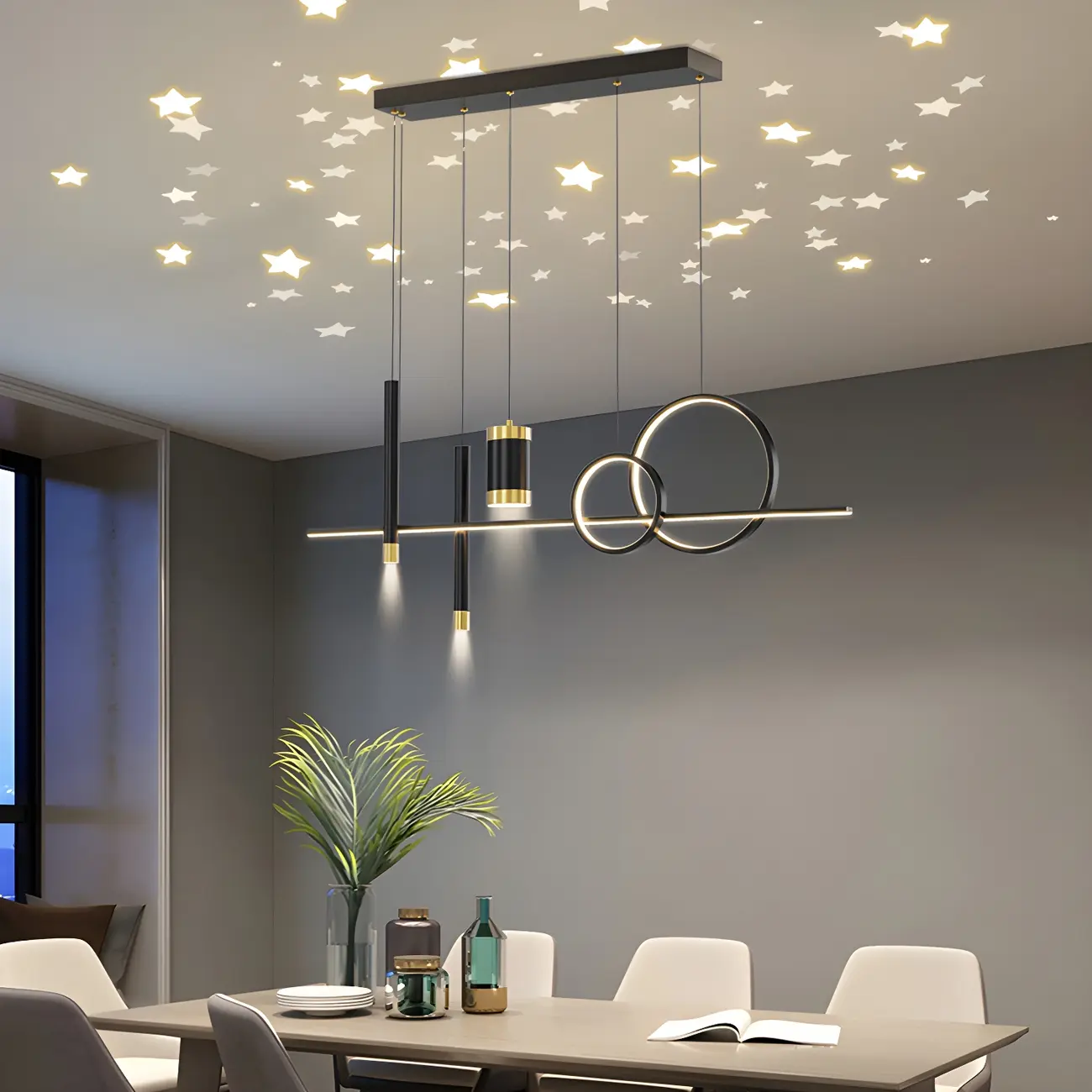 Trendy Modern Metal Cylinder Multi-Light Pendant Image - 4 | homeyfad