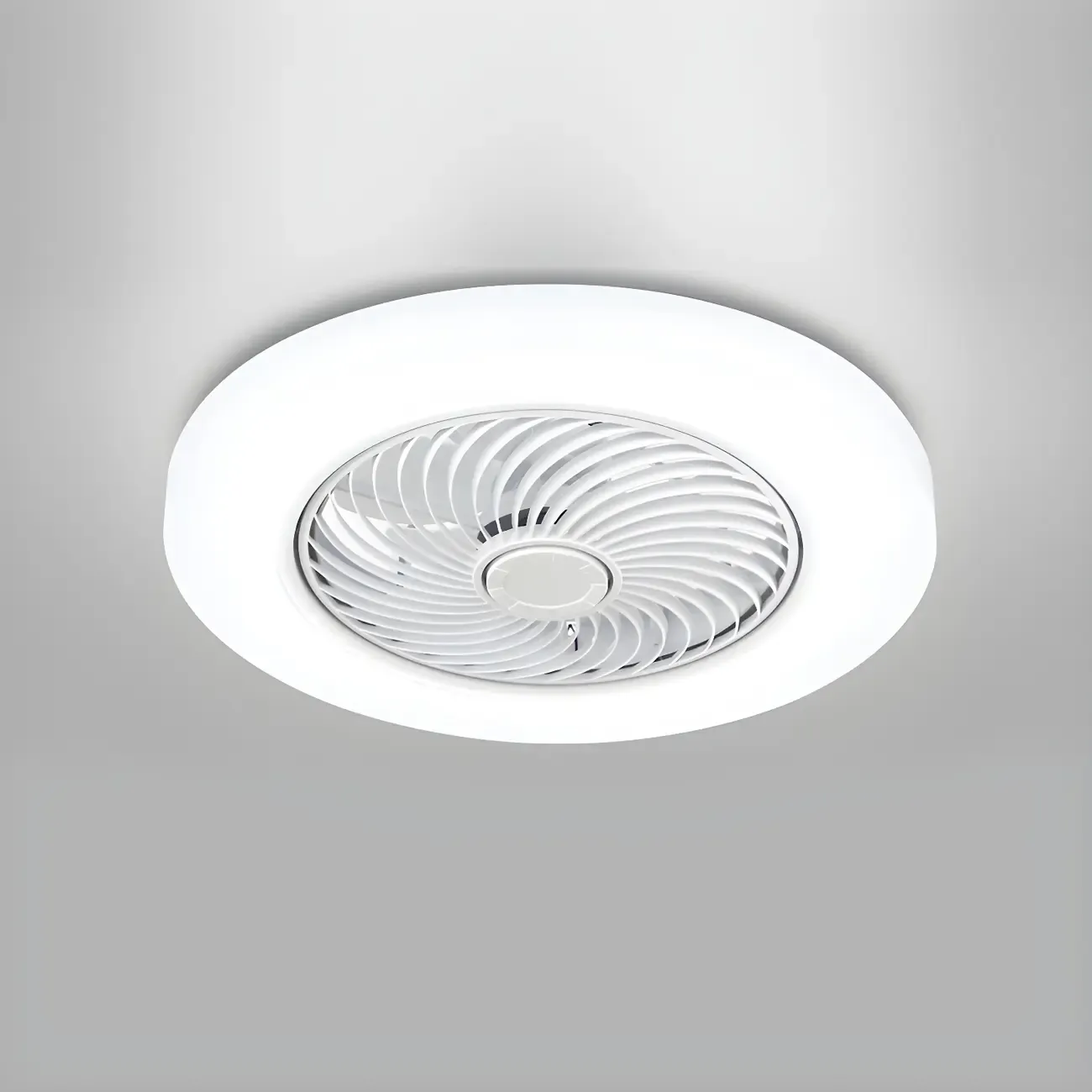 Modern Flush Mount Ceiling Fan with Light 3-Speed for Living Room