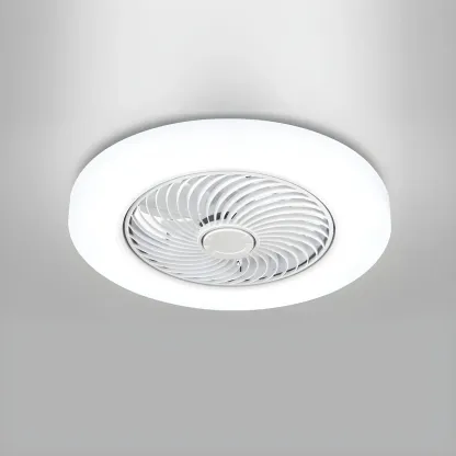 Modern Flush Mount Ceiling Fan with Light 3-Speed for Living Room